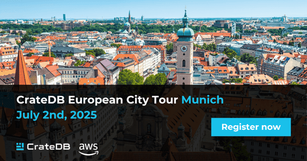 Unlock Data Analytics and AI at CrateDB European Tour Munich