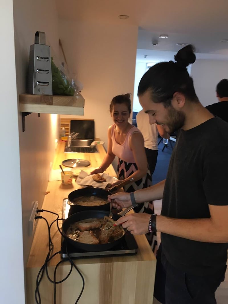 Max cooking for the Dornbirn office